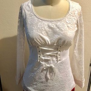 Lace long sleeve blouse